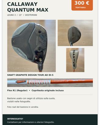     Callaway Quantum Max legno 3 – Tour AD DI-5” 