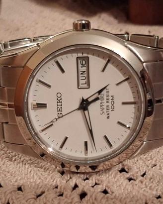 seiko sapphire orologio da polso nuovo datario 