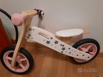 bici in legno per bambina