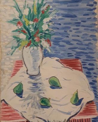 Adriano Spilimbergo  - "fiori sul tavolino" 1958