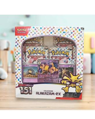 Collezione alakazam ex 151 box pokemon sealed ita 