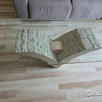 Tavolino Stones salotto vetro marmo pietra tavolo