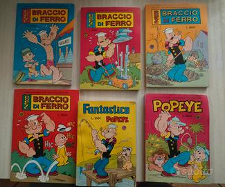 Lotto 6 albi vintage Braccio di Ferro/Popeye