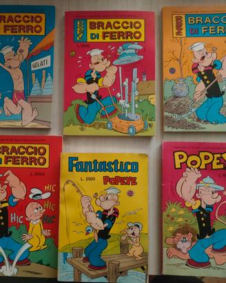 Lotto 6 albi vintage Braccio di Ferro/Popeye