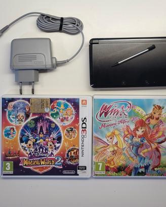 Nintendo 3ds + giochi + base - come nuovo funziona