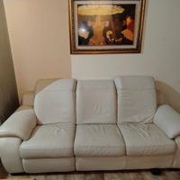 divano 3 posti ecopelle bianco