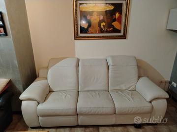 divano 3 posti ecopelle bianco