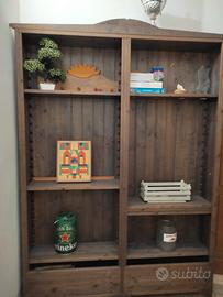 due librerie in massello  