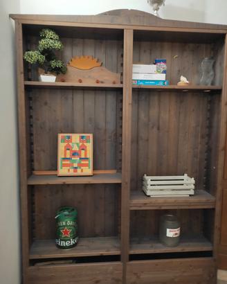 due librerie in massello  