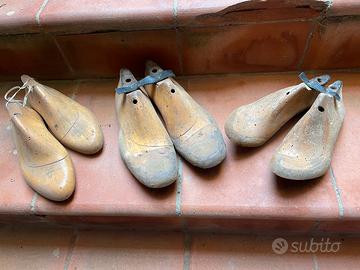 Antiche forme in lagno per scarpe 3 paia