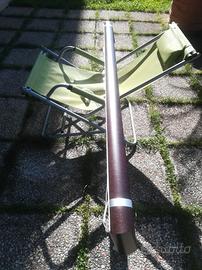 Bastone per tenda con binario e tenda 