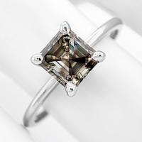 Anello - 14 carati Oro bianco - 1.02ct. tw. Diaman