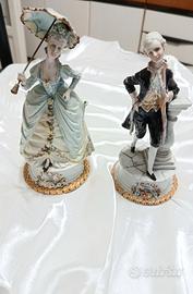Coppia statuine in porcellana Capodimonte 