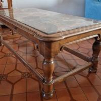 Tavolino legno e marmo