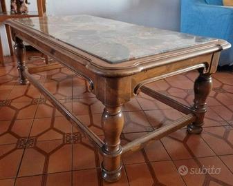 Tavolino legno e marmo