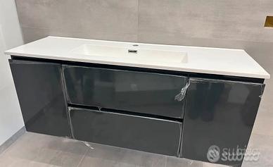 Mobile bagno 120 cm lavabo in resina