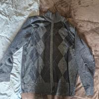 Maglia uomo motivo scozzese con cerniera