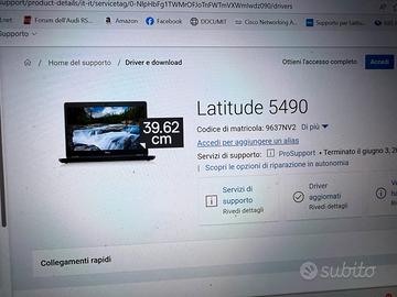 Notebook laptop dell latitude 5490