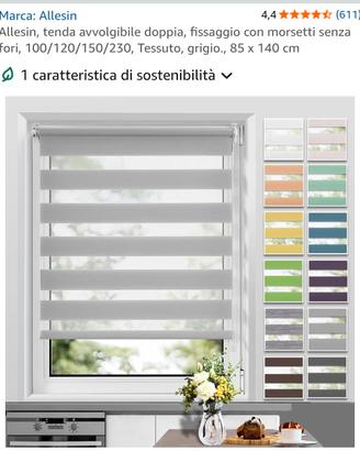tenda avvolgibile grigio chiaro 