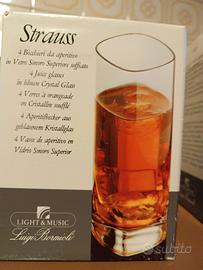 4 Bicchieri da aperitivo Strauss in vetro sonoro