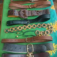 8 cinture  vintage in vera pelle da donna.