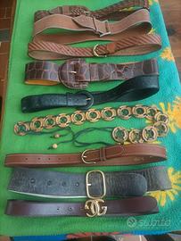 8 cinture  vintage in vera pelle da donna.