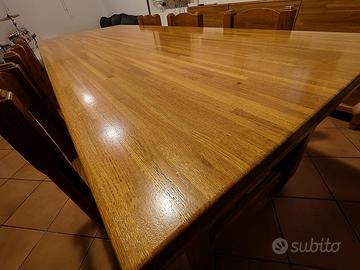 tavolo con 6 sedie  250x95cm x 82h