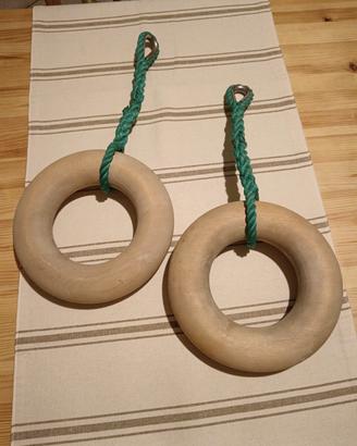 2 anelli in legno CIAMBELLA XXL grip/sospensione