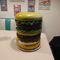 Hamburger Espositivo in vetroresina con piatto