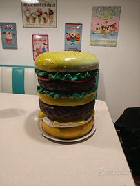 Hamburger Espositivo in vetroresina con piatto