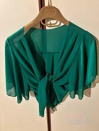 Coprispalle in tulle verde nuovo mai usato