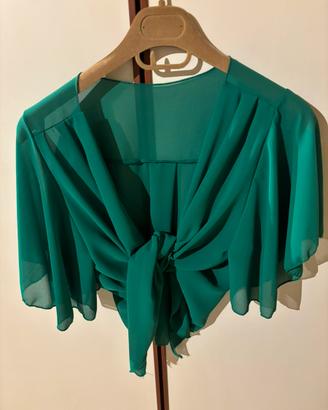 Coprispalle in tulle verde nuovo mai usato