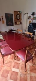 Tavolo vintage legno e vetro