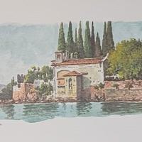 Stampe Lago di Garda cm.49x23