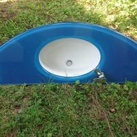 lavandino bagno blu 