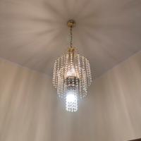 Lampadari a Cascata  di Cristallo Dorato