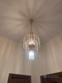 Lampadari a Cascata  di Cristallo Dorato