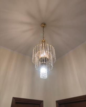 Lampadari a Cascata  di Cristallo Dorato