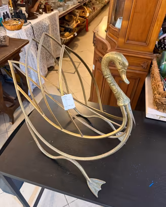 Portariviste ottone a forma di cigno Maison Jansen