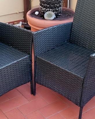 set giardino  rattan 