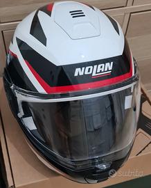 NOLAN n100-5 plus OVERLAND bianco rosso nero tg M