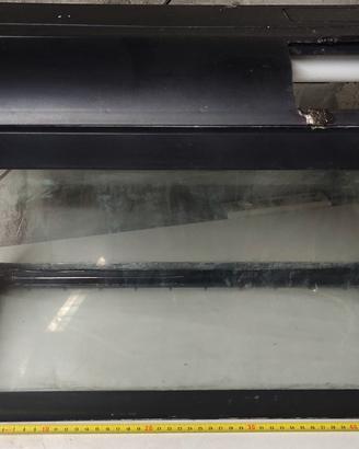 Acquario pesci in vetro con luce neon 50x 26x H.37
