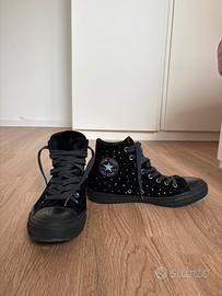 Converse All Star borchiate nere custom