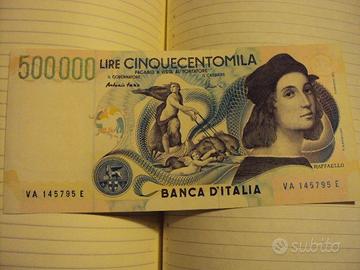 banconota lire 500000 raffallo fds