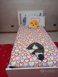 Letto singolo ikea con rete a doghe
