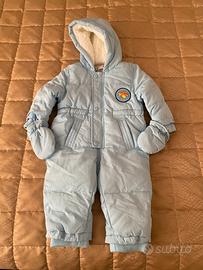 Tutina trapuntata con muffole
