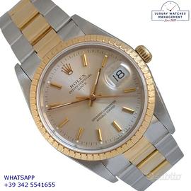 Rolex Oyster Perpetual Date 15223 Soleil silver
