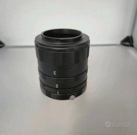 Tubi prolunga macro per obiettivi e reflex nikon F