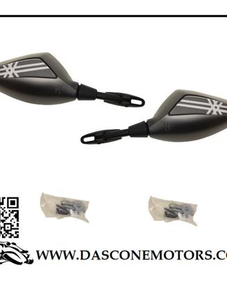 Specchietti Orion Neri Yamaha con Emblema