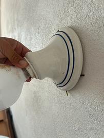 coppia lampade parete in ceramica